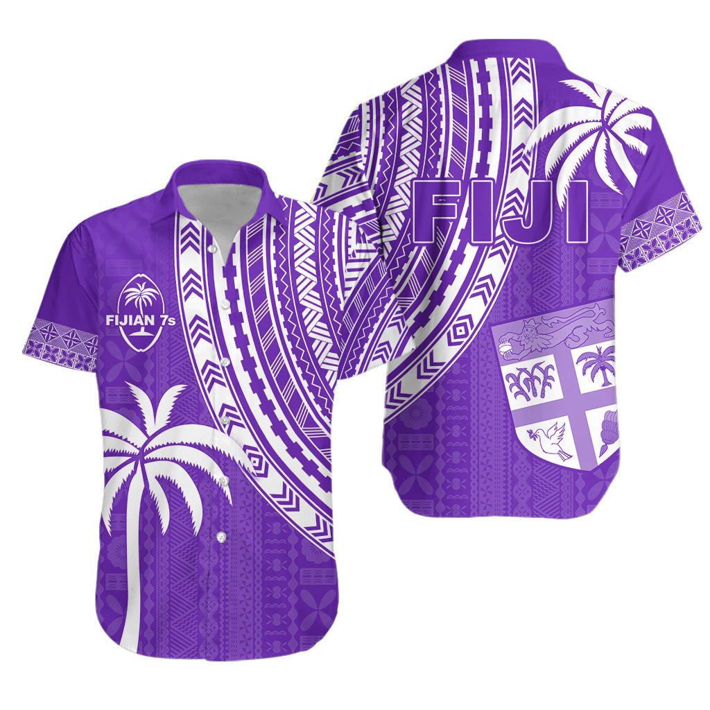 Fiji Rugby Sevens Hawaiian Shirt Fijian 7s Tapa Polynesian Purple LT13 - Wonder Print Shop