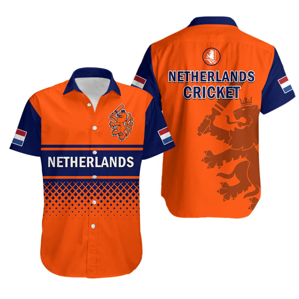 Netherlands Cricket Hawaiian Shirt ODI Simple Orange Style - Wonder Print Shop