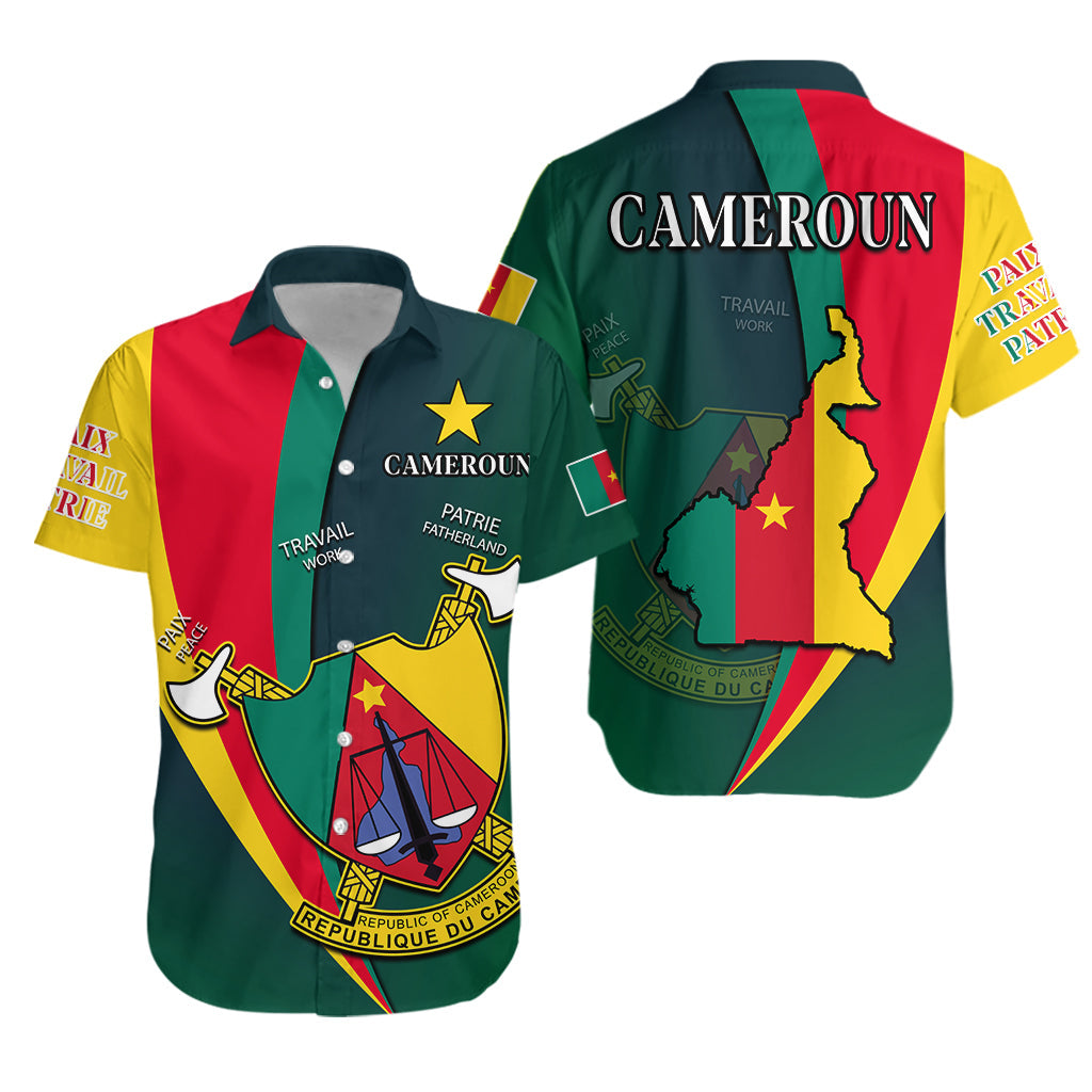 Cameroon Hawaiian Shirt Map Cameroun Style Flag LT13 - Wonder Print Shop