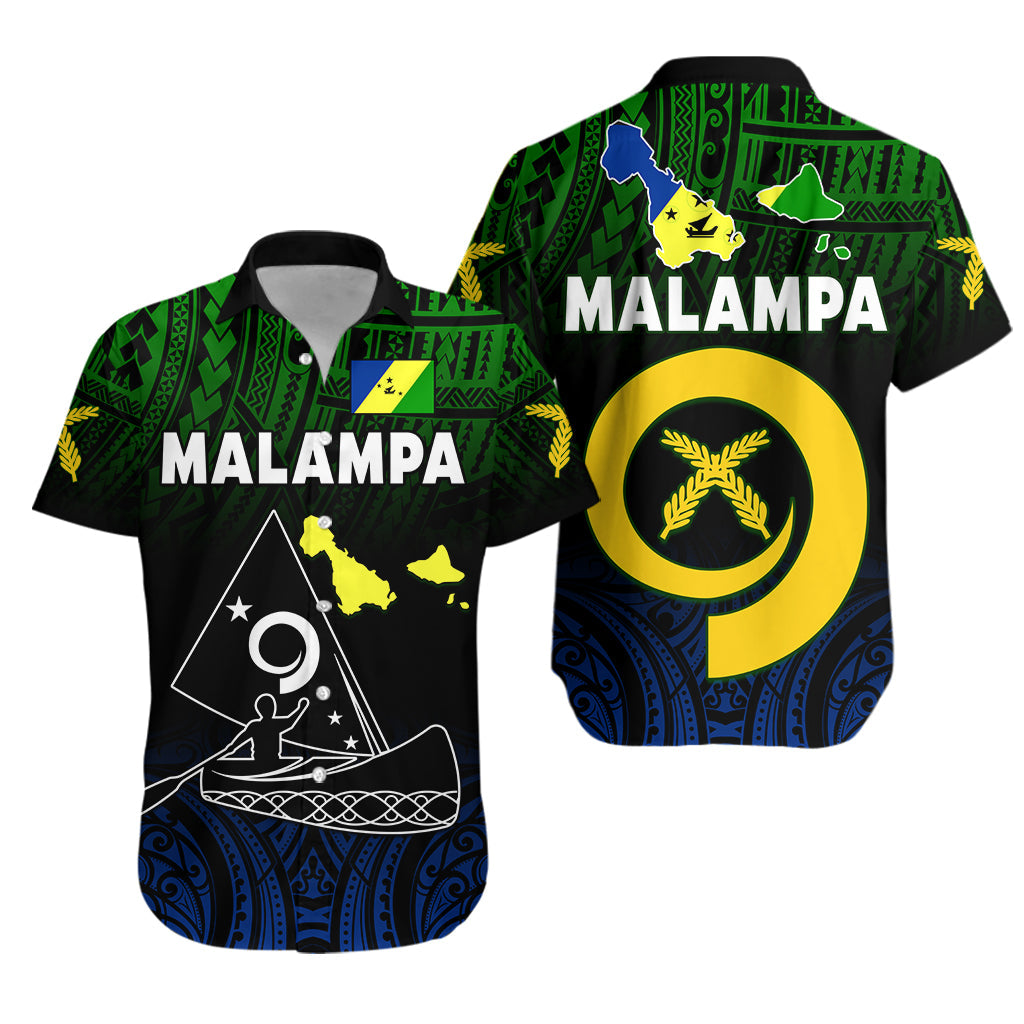 Malampa Province Hawaiian Shirt Native Canoe Mix Vanuatu Pig Tusk Black Version - Wonder Print Shop