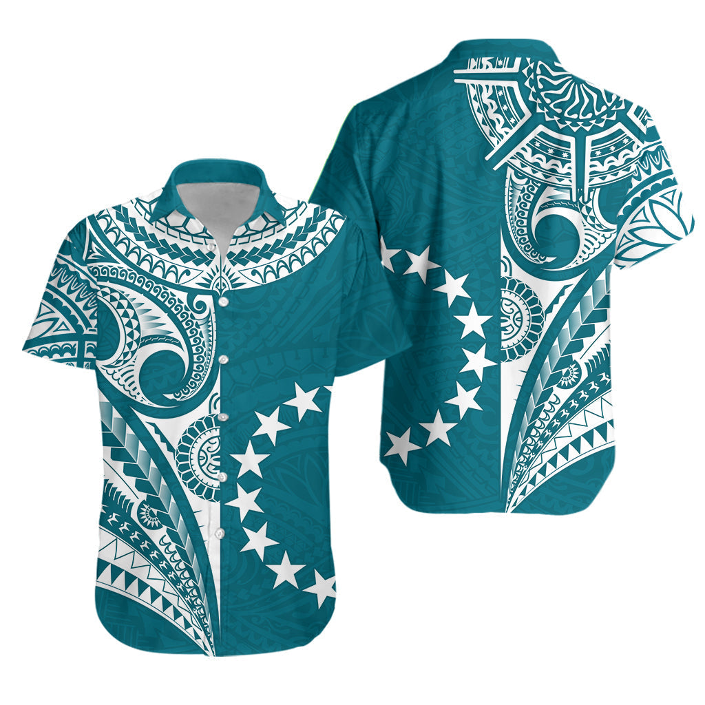 Cook Islands Tatau Hawaiian Shirt Symbolize Passion Stars Version Blue LT13 - Wonder Print Shop