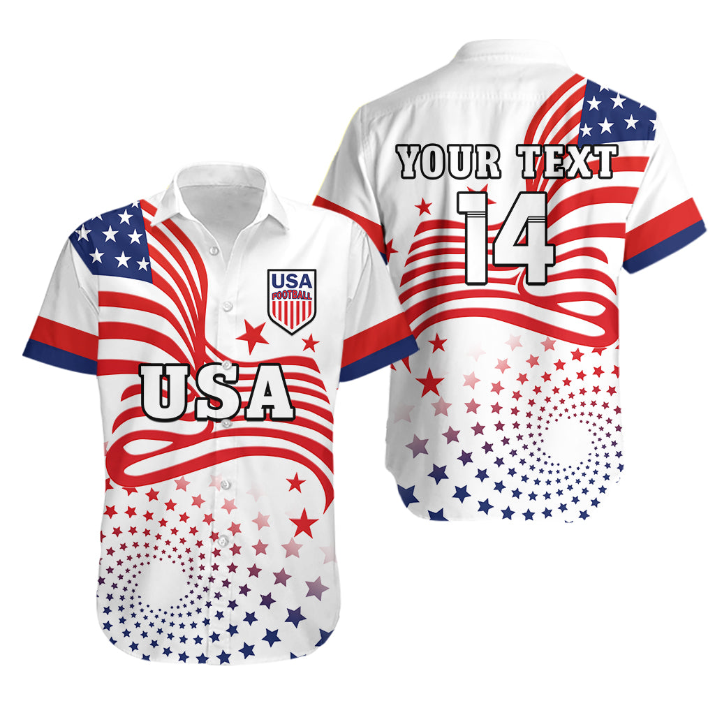 (Custom Text And Number) United States Football Hawaiian Shirt The Yanks USA World Cup 2022 - Wonder Print Shop