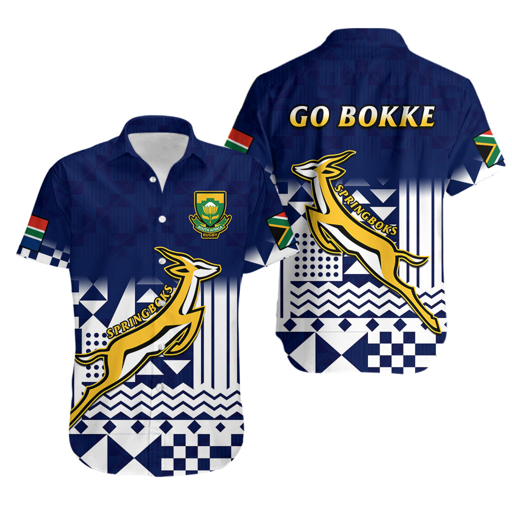 South Africa Rugby Hawaiian Shirt Outgoing Tour Go Springboks - Wonder Print Shop