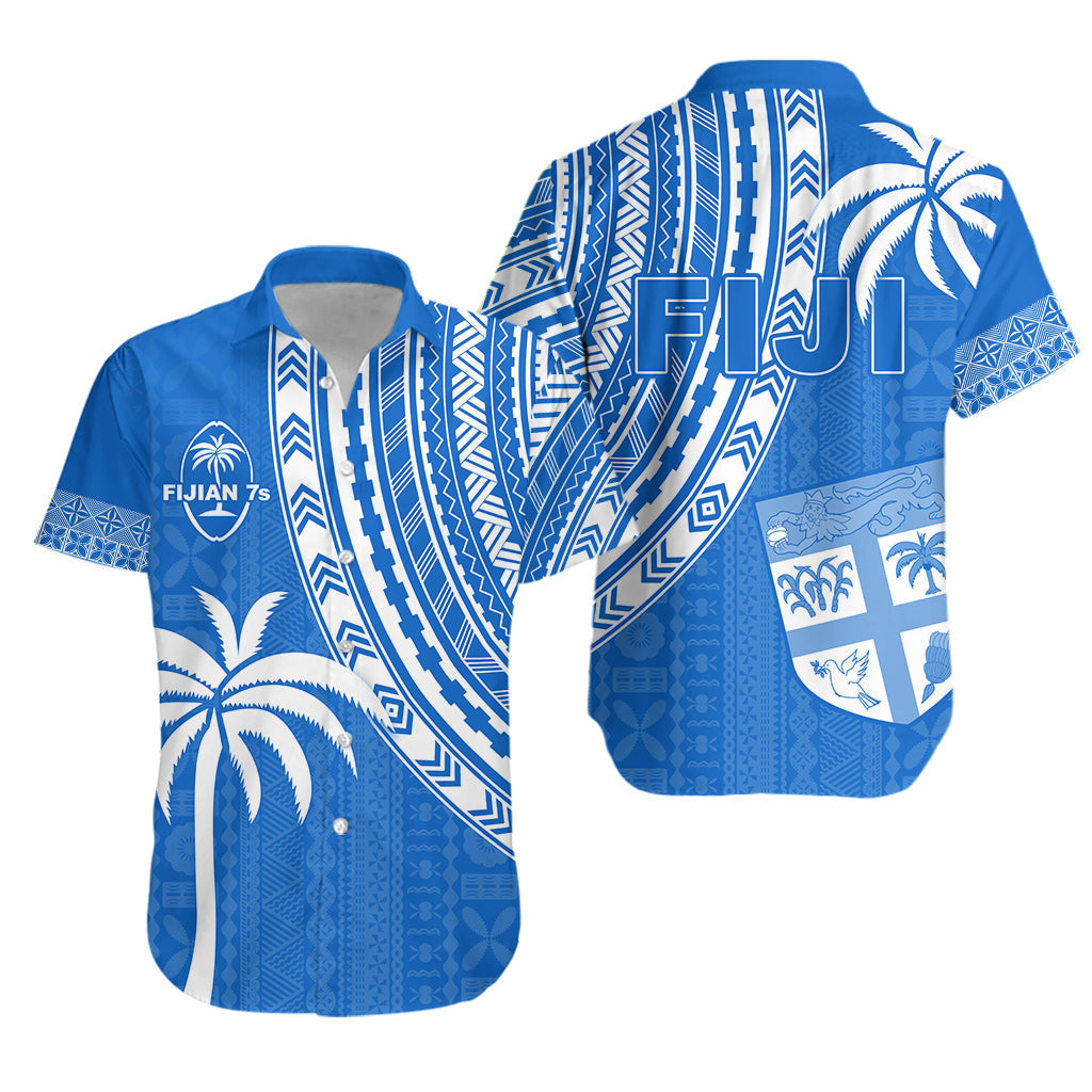 Fiji Rugby Sevens Hawaiian Shirt Fijian 7s Tapa Polynesian Blue Ver.01 LT13 - Wonder Print Shop