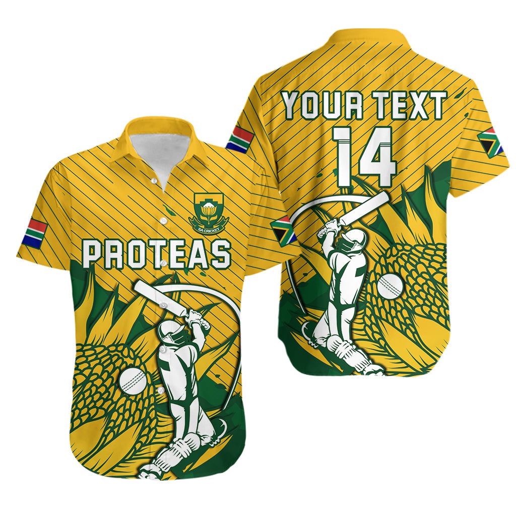 (Custom Text And Number) South Africa Cricket Hawaiian Shirt Go Proteas Unique Style - Wonder Print Shop