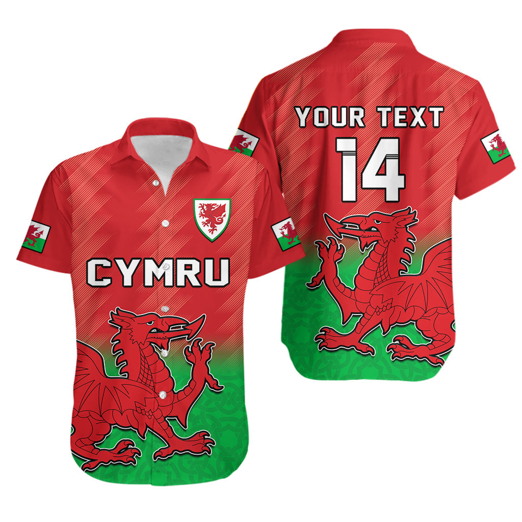 (Custom Text And Number) Wales Football Hawaiian Shirt World Cup 2022 Come On Cymru Yma O Hyd - Wonder Print Shop