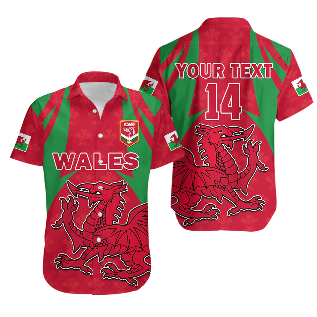 (Custom Text And Number) Wales Rugby Hawaiian Shirt The Dragons National Team Come On Cymru - Wonder Print Shop