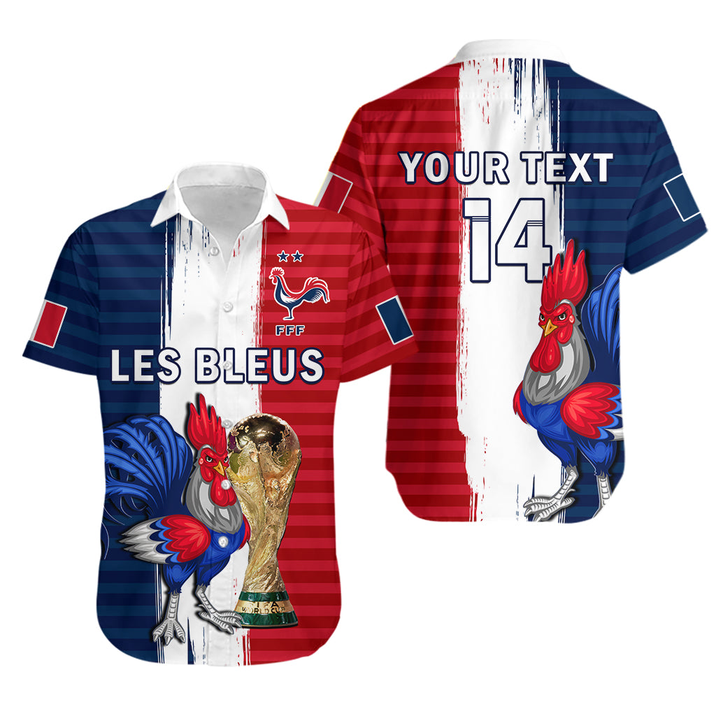 (Custom Text And Number) France Football Hawaiian Shirt Les Bleus Champions World Cup 2022 - Wonder Print Shop