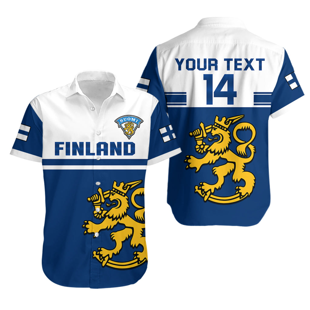 (Custom Text And Number) Finland Hockey 2023 Hawaiian Shirt Come On Suomi - Wonder Print Shop