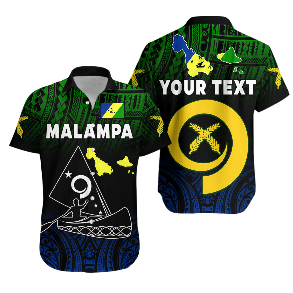 (Custom Personalised) Malampa Province Hawaiian Shirt Native Canoe Mix Vanuatu Pig Tusk Black Version - Wonder Print Shop