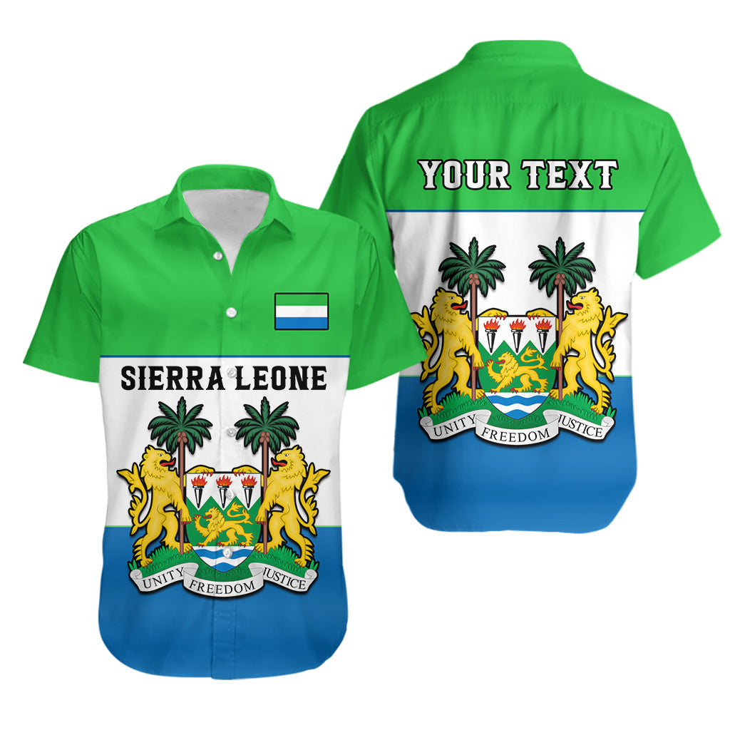 (Custom Personalised) Sierra Leone Hawaiian Shirt Happy Independence Day - Wonder Print Shop