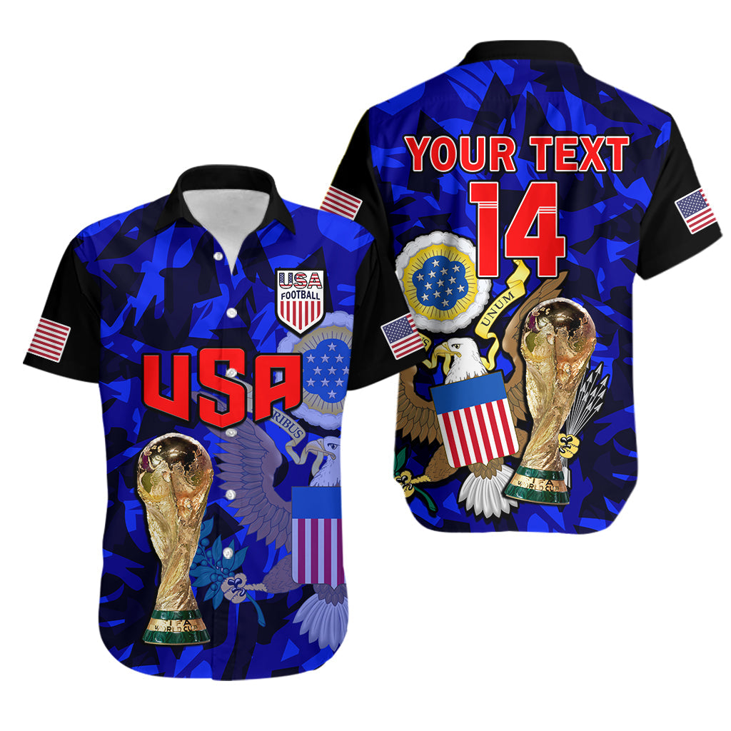 (Custom Text And Number) USA Football Hawaiian Shirt The Yanks Champions WC 2022 - Wonder Print Shop