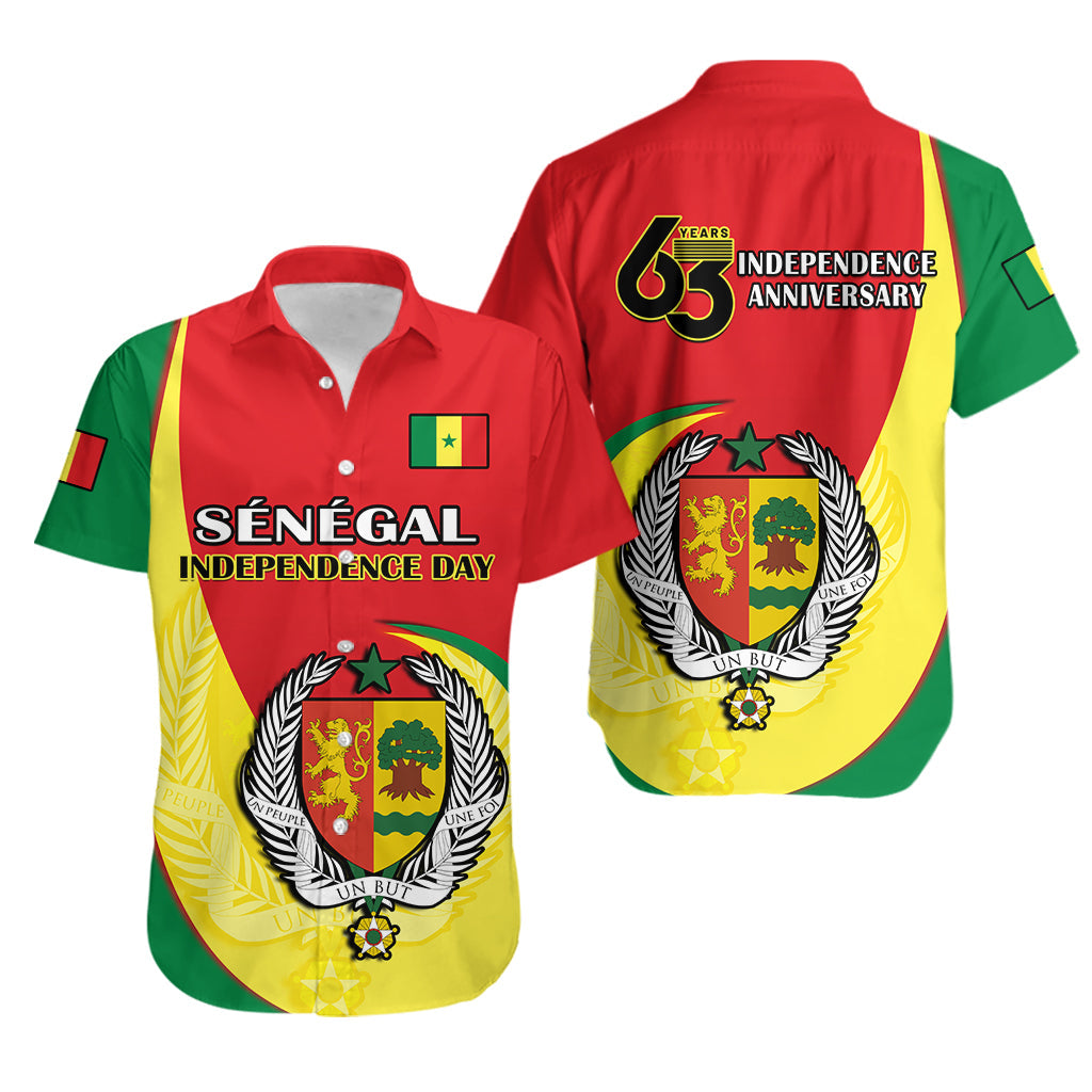 Senegal Hawaiian Shirt Happy 63th Independence Day - Wonder Print Shop