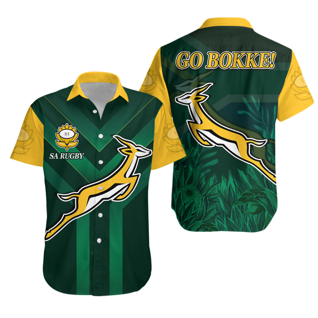 South Africa Rugby Hawaiian Shirt Springboks King Protea Go Bokke LT13 - Wonder Print Shop