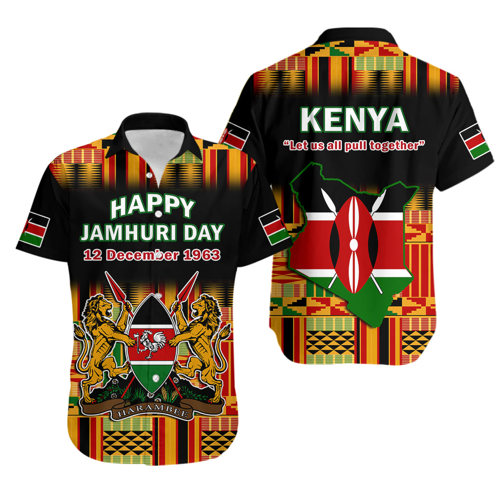 Kenya Hawaiian Shirt Happy Jamhuri Day Kenyan Pattern - Wonder Print Shop