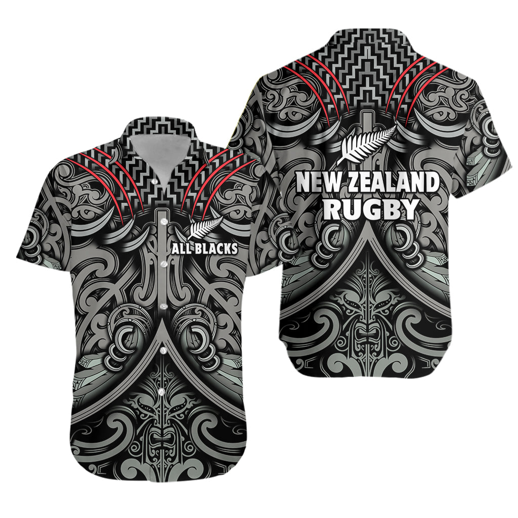 New Zealand Silver Fern Rugby Hawaiian Shirt All Black NZ Maori Pattern LT13 - Wonder Print Shop