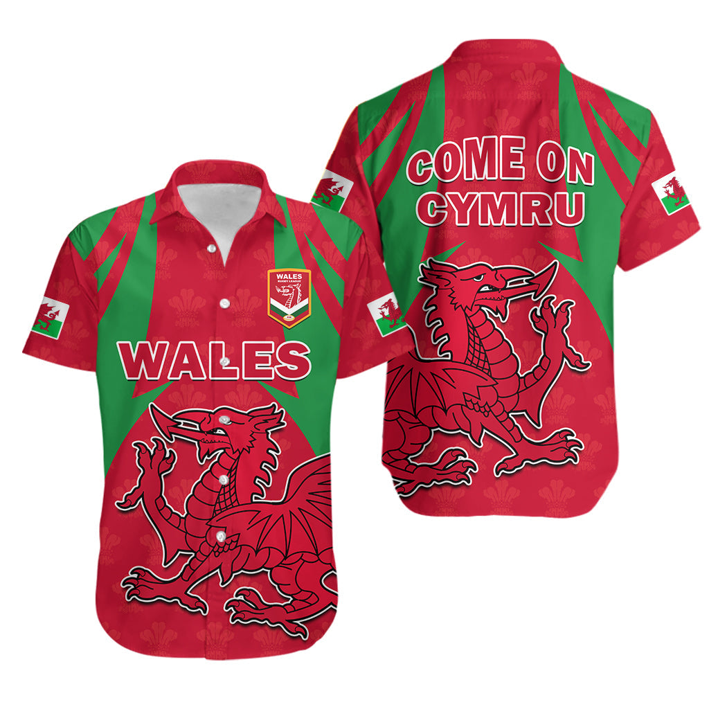 Wales Rugby Hawaiian Shirt The Dragons National Team Come On Cymru - Wonder Print Shop