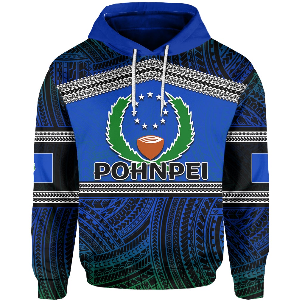 Custom Pohnpei Hoodie Polynesian Patterns LT6 - Wonder Print Shop