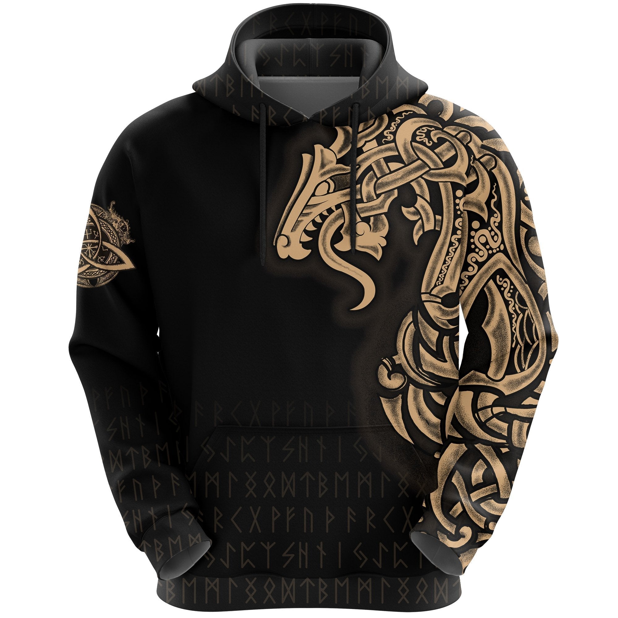 Viking Hoodie Best Jormungand Tattoo Style RLT12 - Wonder Print Shop