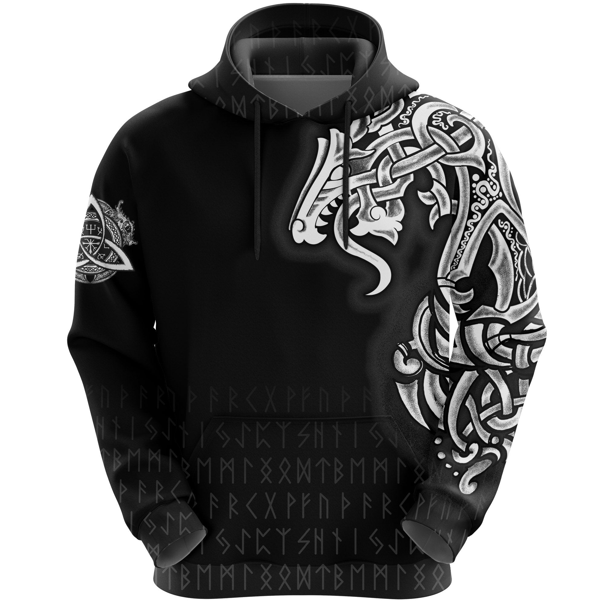 Viking Hoodie Best Jormungand Tattoo Style RLT12 - Wonder Print Shop