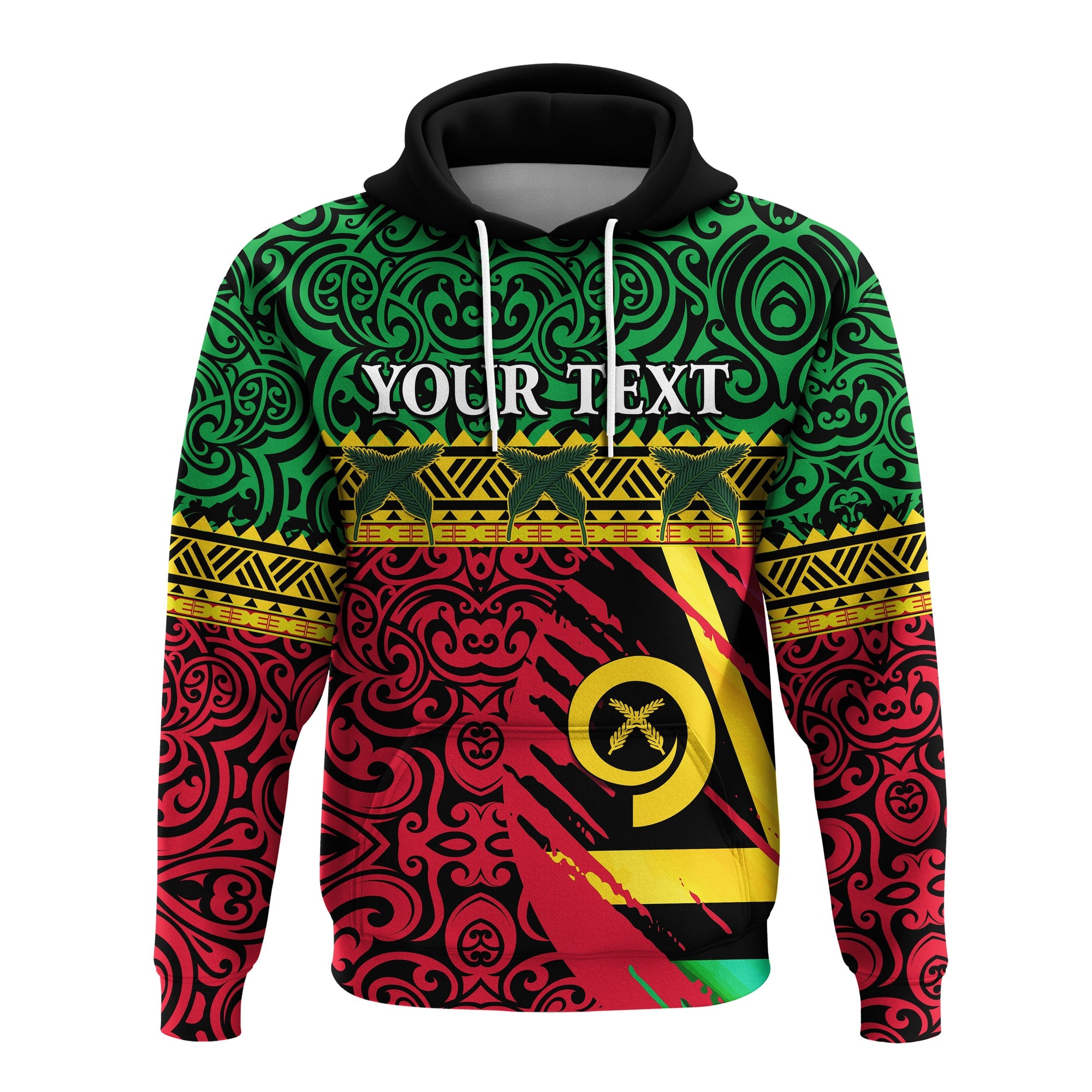 Custom Vanuatu Dreamy Hoodie Flag and Pattern LT13 - Wonder Print Shop