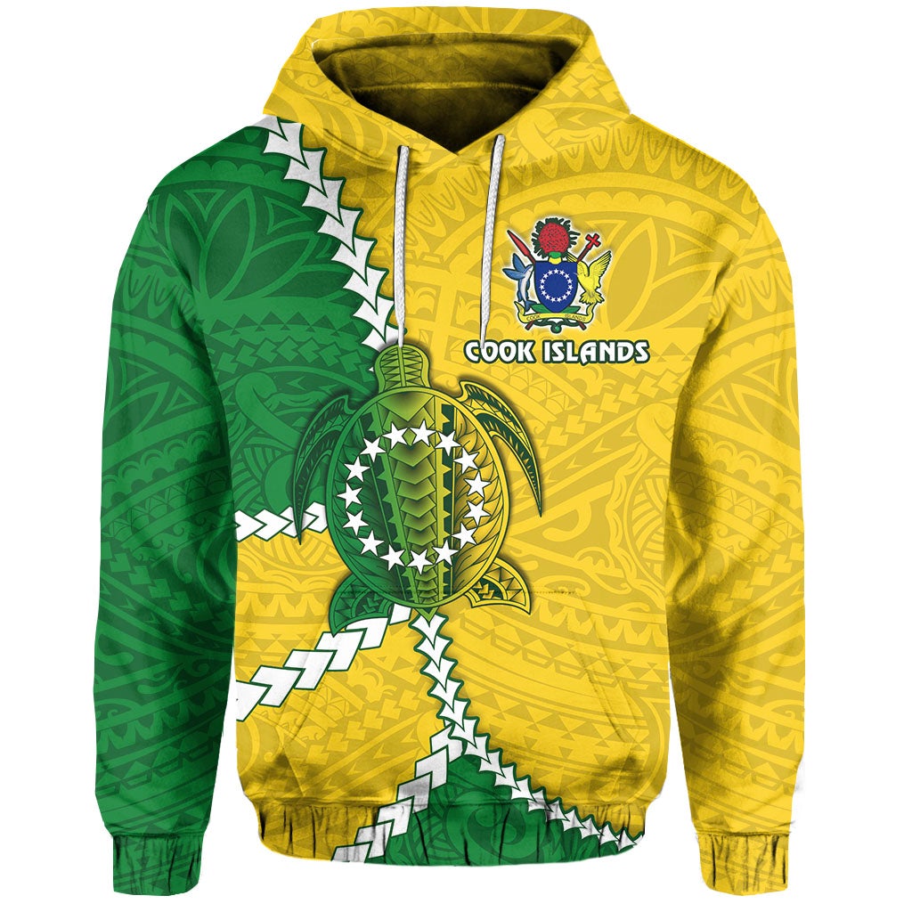 Cook Islands Rugby Hoodie Polynesian Turtle LT13 - Wonder Print Shop