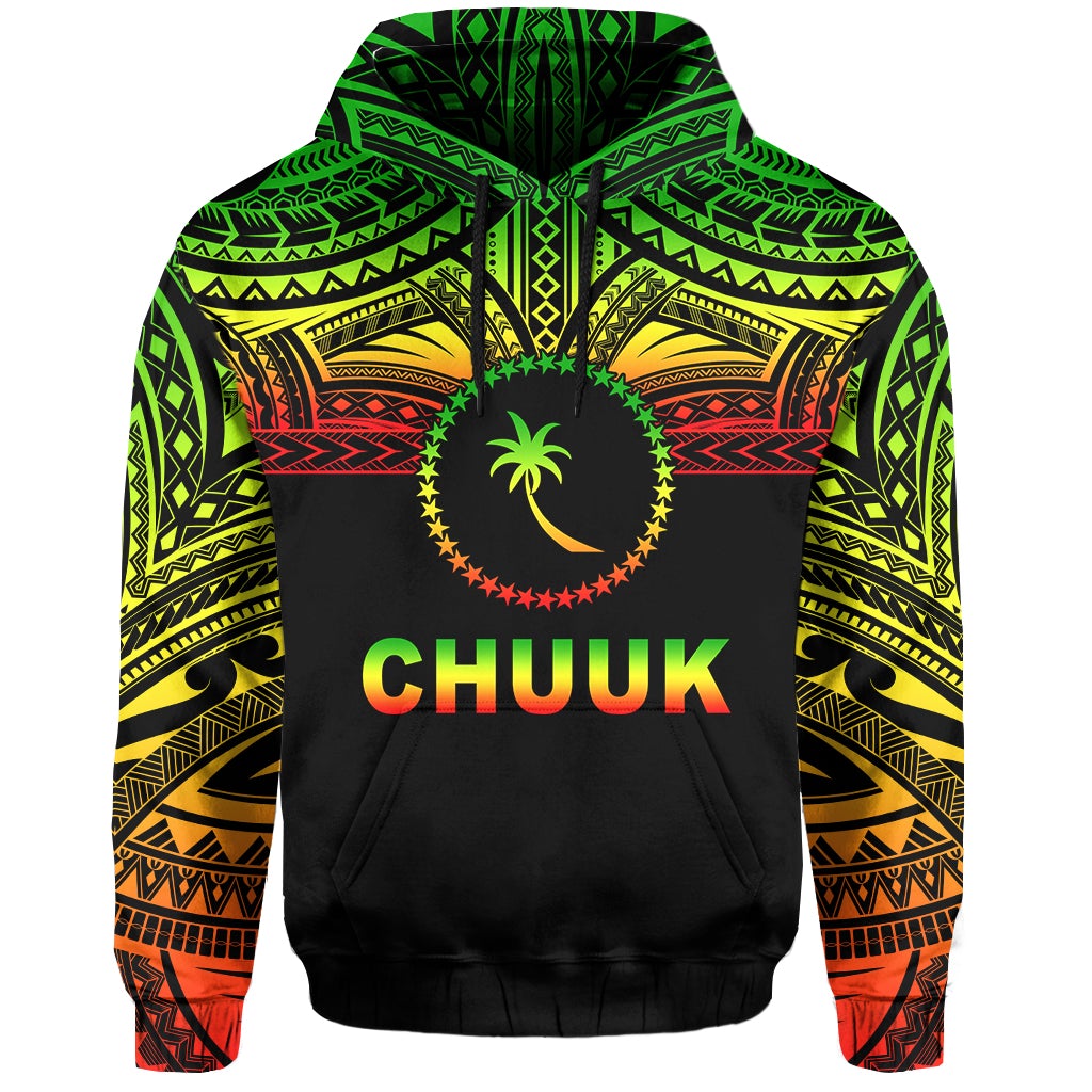 Chuuk Flag Hoodie Micronesia Style Reggae LT13 - Wonder Print Shop