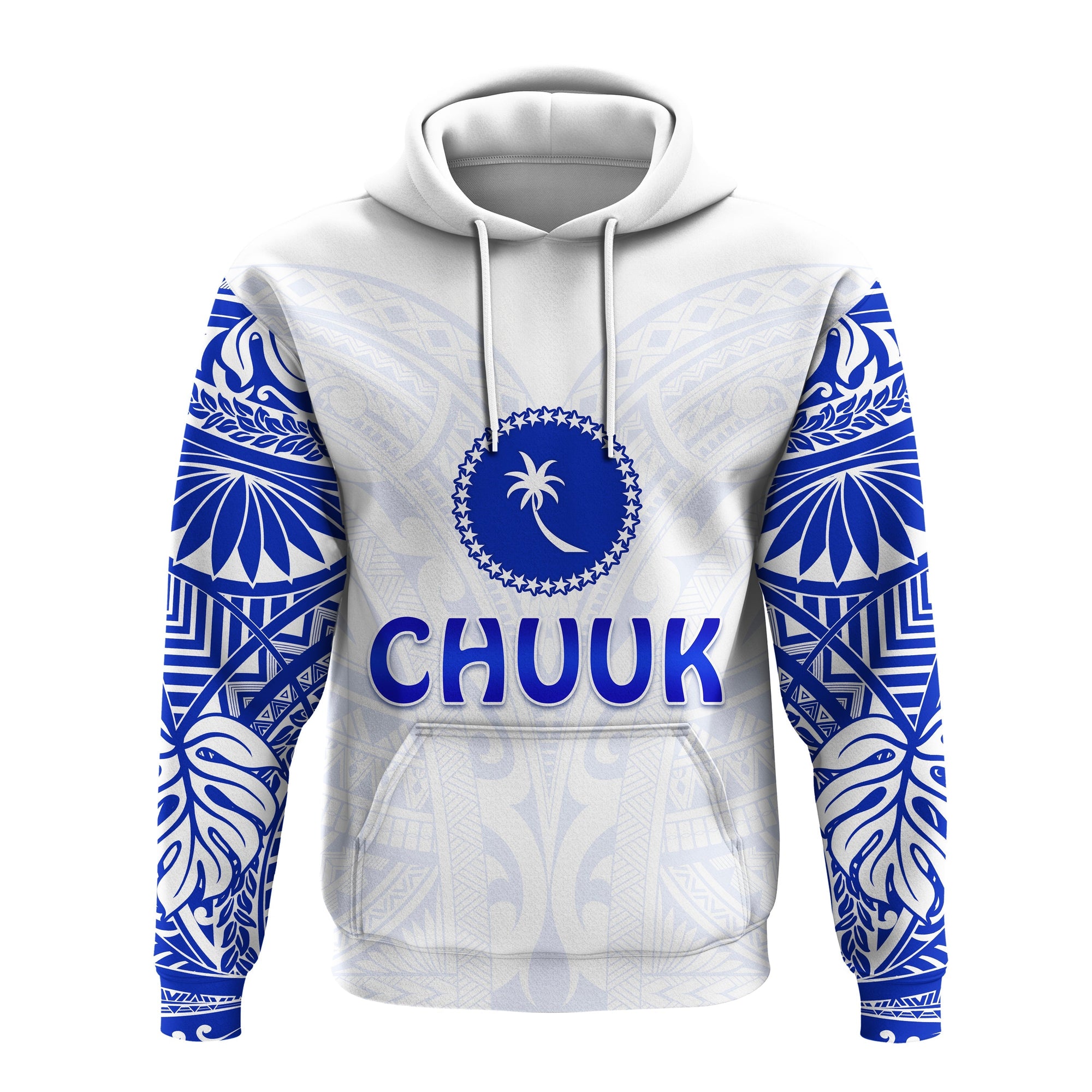 Chuuk Micronesia Hoodie Simple Pattern White LT13 - Wonder Print Shop