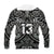 Custom Text and Number New Zealand Silver Fern Rugby Hoodie All Black NZ Maori Pattern LT13 - Wonder Print Shop