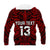 Custom Text and Number New Zealand Silver Fern Rugby Hoodie All Black Red NZ Maori Pattern LT13 - Wonder Print Shop