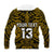 Custom Text and Number New Zealand Silver Fern Rugby Hoodie All Black Gold NZ Maori Pattern LT13 - Wonder Print Shop