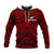 Custom Text and Number New Zealand Silver Fern Rugby Hoodie All Black Red NZ Maori Pattern LT13 - Wonder Print Shop