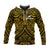 Custom Text and Number New Zealand Silver Fern Rugby Hoodie All Black Gold NZ Maori Pattern LT13 - Wonder Print Shop