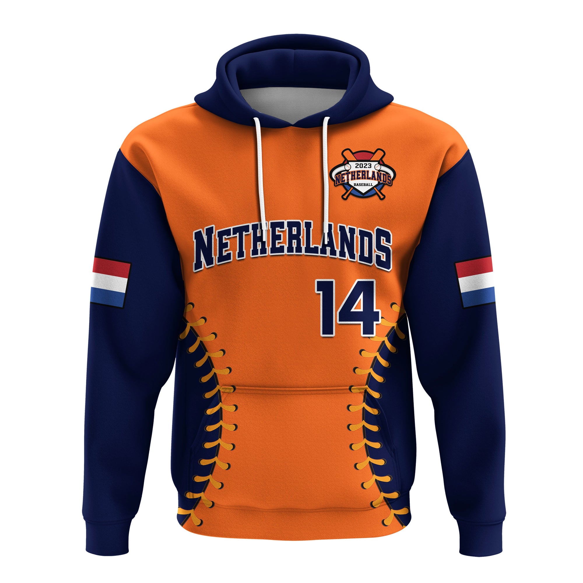 Custom Netherlands Baseball 2023 Hoodie Sporty Style - Wonder Print Shop