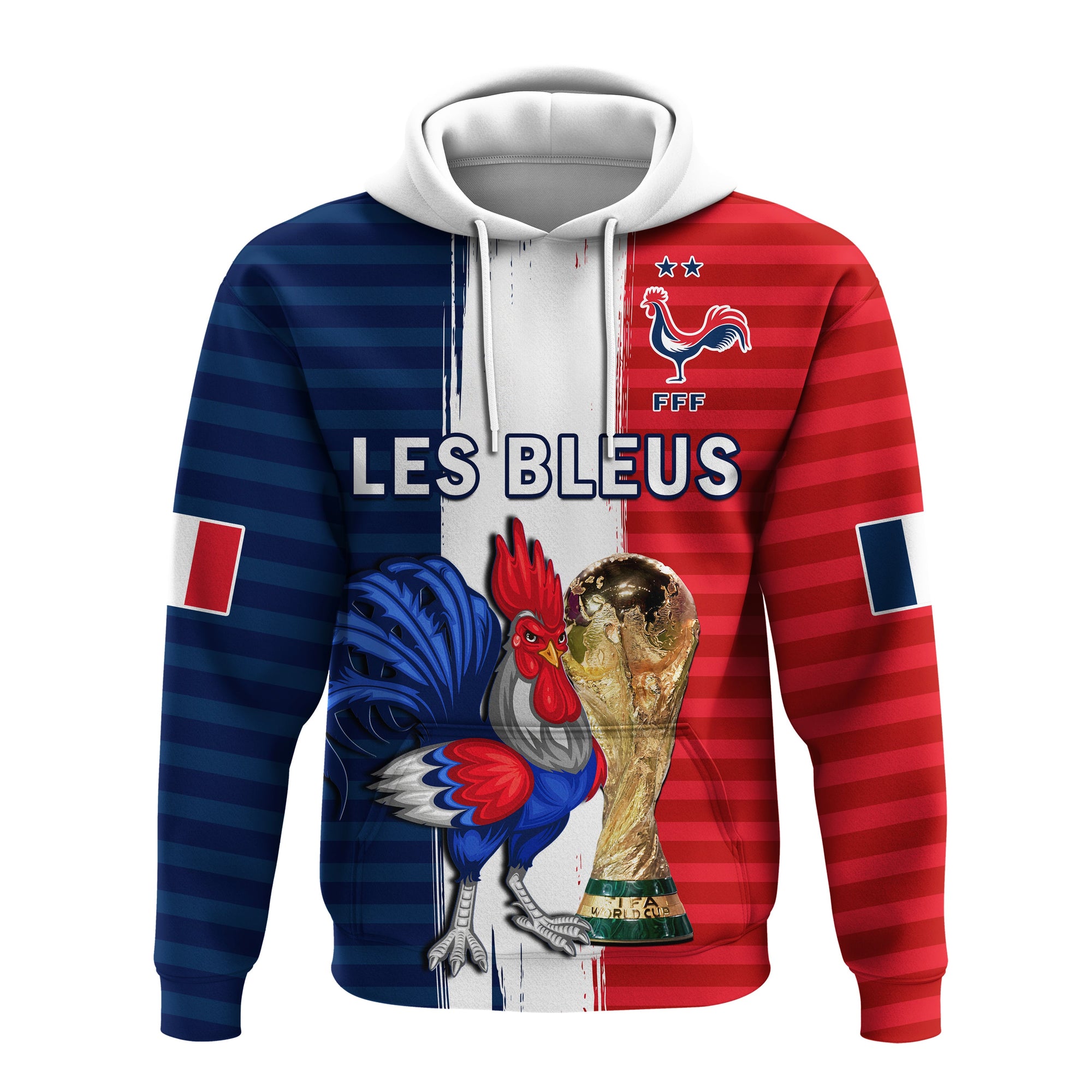 France Football Hoodie Les Bleus Champions Football 2022 - Wonder Print Shop