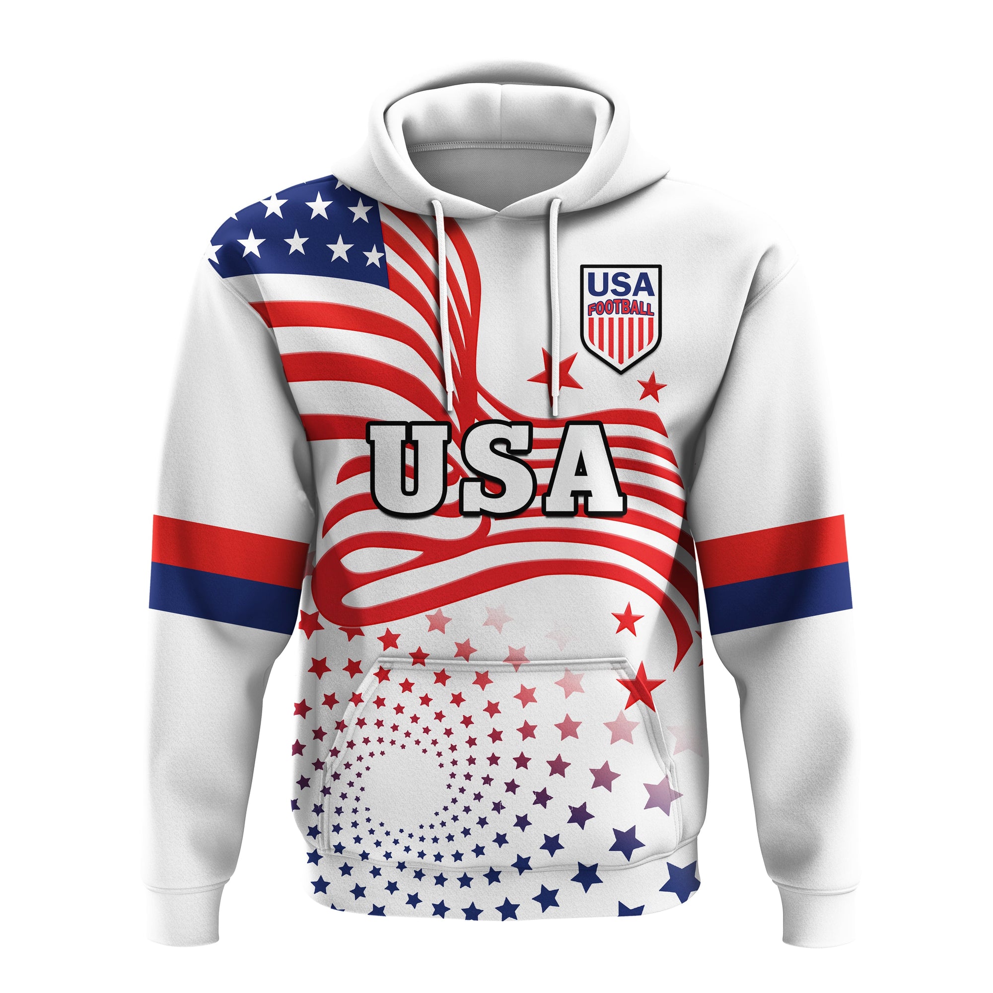 Custom United States Football Hoodie The Yanks USA Football 2022 - Wonder Print Shop