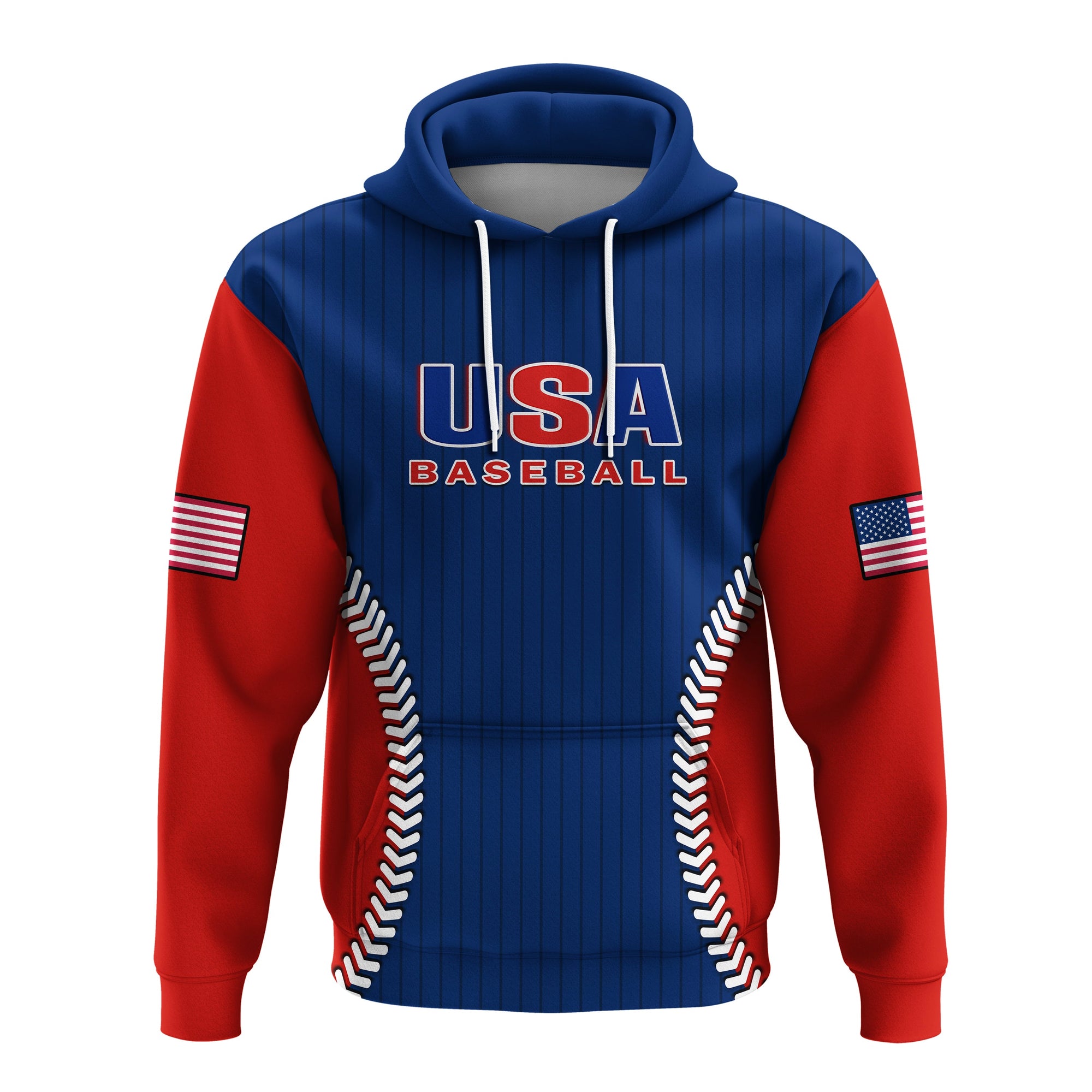 Custom United States Hoodie USA Baseball Sporty Style - Wonder Print Shop