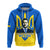 Custom Personalised Ukraine Hoodie Ukraine Gold Trident Slava Ukraini Blue - Wonder Print Shop