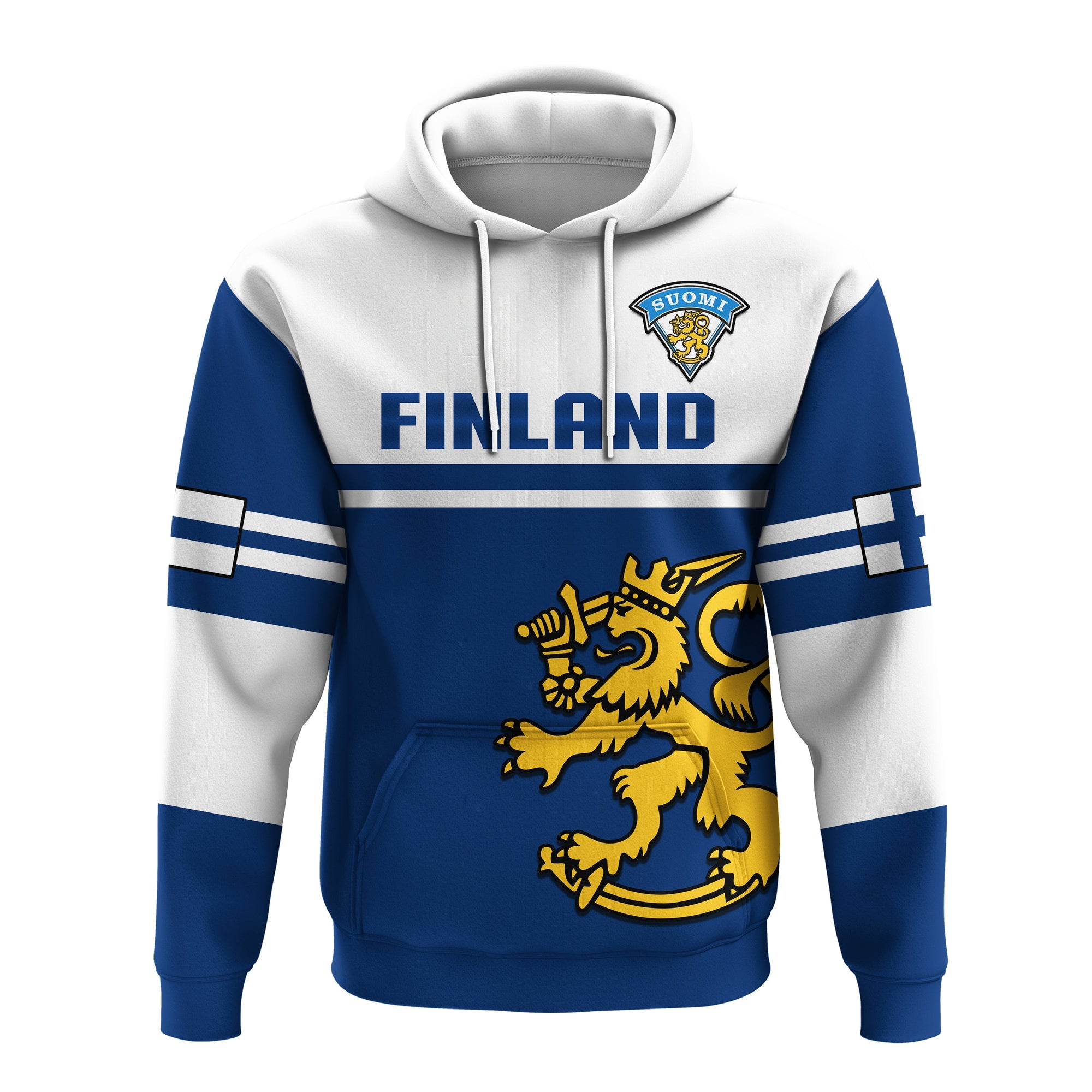 Custom Finland Hockey 2023 Hoodie Come On Suomi - Wonder Print Shop