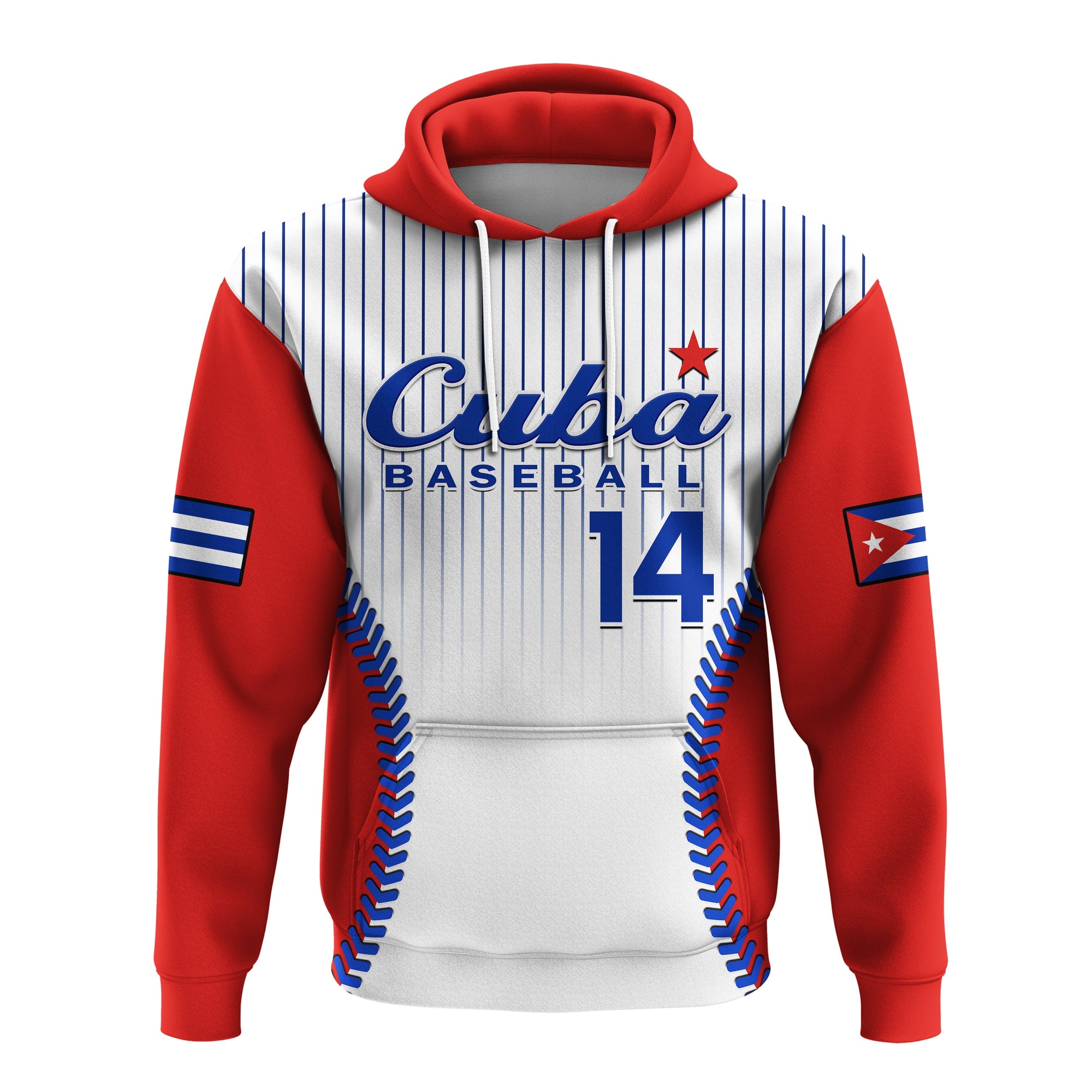 Custom Cuba Hoodie Baseball Sporty Style - Wonder Print Shop