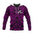 Custom Text and Number New Zealand Silver Fern Rugby Hoodie All Black Purple NZ Maori Pattern LT13 - Wonder Print Shop