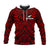 Custom Text and Number New Zealand Silver Fern Rugby Hoodie All Black Red NZ Maori Pattern LT13 - Wonder Print Shop