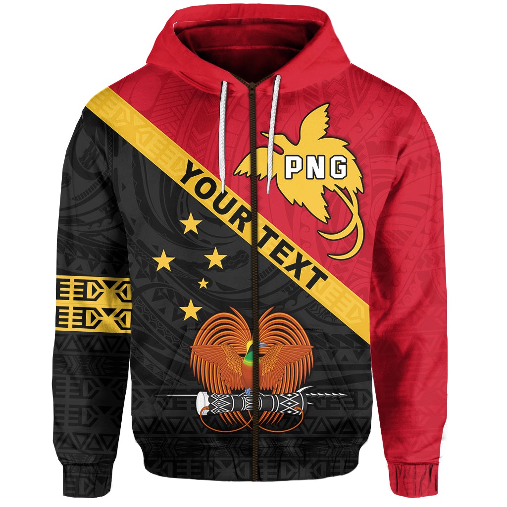 Custom Papua New Guinea Rugby Zip Hoodie The Kumuls PNG LT13 - Wonder Print Shop