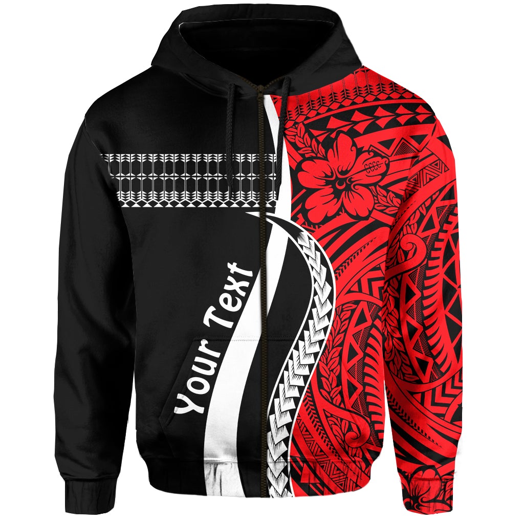 custom-personalised-marshall-islands-zip-hoodie-simple-pattern-version-red