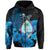 Custom Guam Seal Zip Hoodie Polynesian Turtle with Flowers Version Blue LT13 - Wonder Print Shop