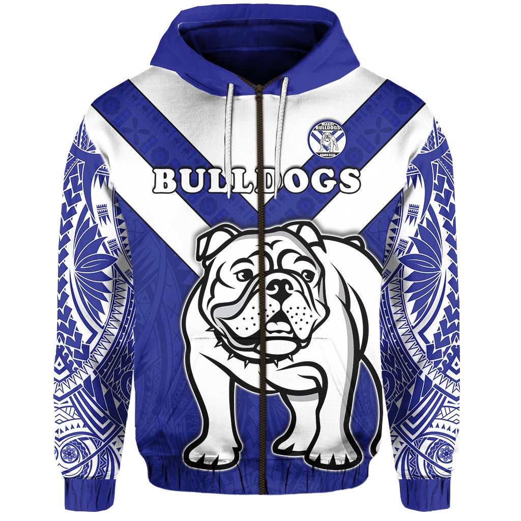 Spirit Bulldogs Zip Hoodie Makoi Fiji Rugby LT13 - Wonder Print Shop