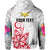 Custom Philippines Hoodie Sun Filipino Polynesian mix Flowers White Vibe LT13 - Wonder Print Shop