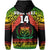 Custom Text And Number Samoa Rugby Hoodie Teuila Torch Ginger Gradient Style - Wonder Print Shop