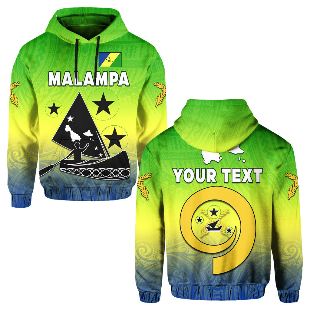 Custom Malampa Province Hoodie Native Canoe Mix Vanuatu Pig Tusk Green Version - Wonder Print Shop