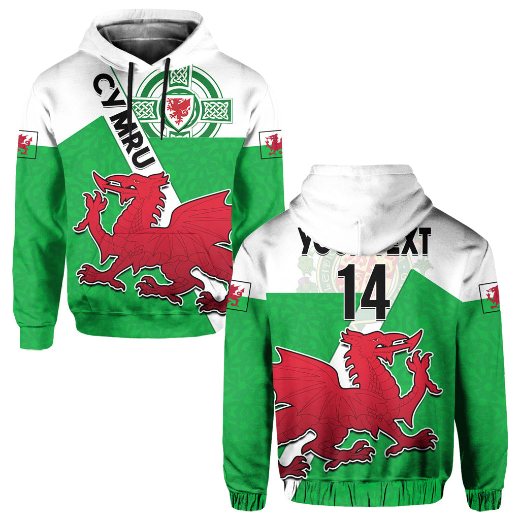 Custom Wales Football Hoodie Come On Welsh Dragons With Celtic Knot Pattern - Wonder Print Shop